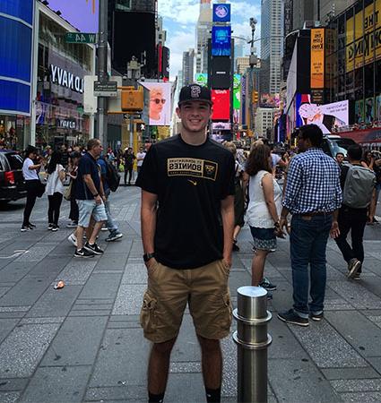 Pictured_Adam Irwin at Times Square